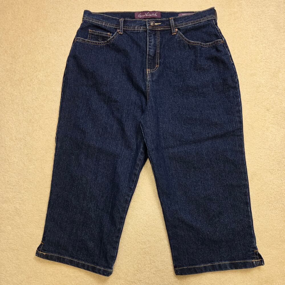 Gloria Vanderbilt 12 Amanda Capri Jeans Flat Front High Rise 5 Pocket